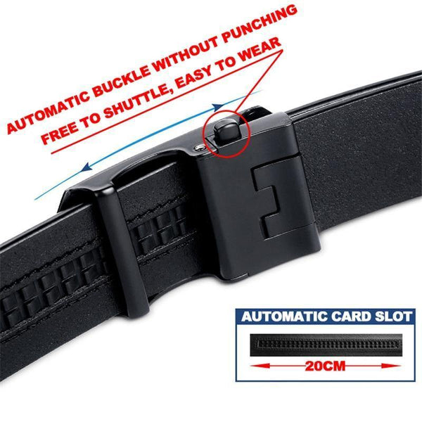 Planet Gates China / 110cm Men Belt Genuine Leather Automatic Buckle Luxury Brand Male Belts Black Strap Original Natural Cowskin