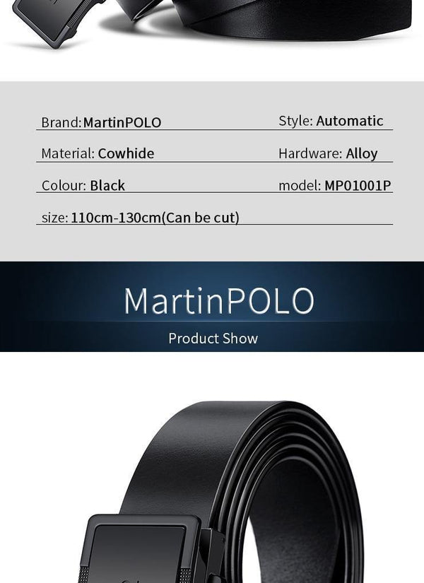 Planet Gates China / 110cm Men Belt Genuine Leather Automatic Buckle Luxury Brand Male Belts Black Strap Original Natural Cowskin