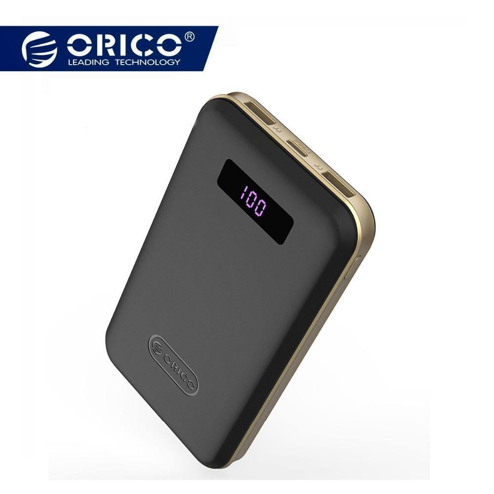 Planet Gates China / 12500mAh Power Bank ORICO 12500mAh Type-c Power Bank LCD External Battery Portable Mobile Fast Charger Dual USB Powerbank Universal Black
