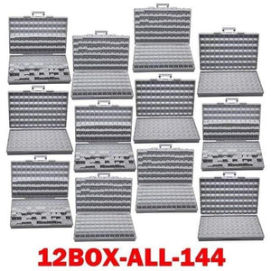 Planet Gates China / 12BOX-ALL-144 SMD storage SMT resistor capacitor Electronics Storage Cases & Organizers transparent toolbox storage box plastic BOXALL