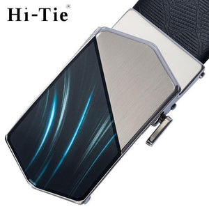 Planet Gates China / 150cm 59inch Designer Belts for Men Black Leather Waist Belt Strap Luxury Blue Automatic Buckle Business Formal Belt Men