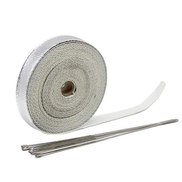 Planet Gates China / 15m silver ZSDTRP 5/10/15M Car Moto Heat Shield Wrap Turbo Exhaust Heat Tape Wrap Pipe Wrap Shields Manifold Header Insulation Cloth Roll