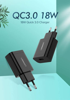 Planet Gates China / 18W PD Charger Ugreen  18W USB Charger Quick Charge 3.0 Mobile Phone Charger for iPhone Fast QC 3.0 PD Charger for Huawei Samsung Galaxy S9+