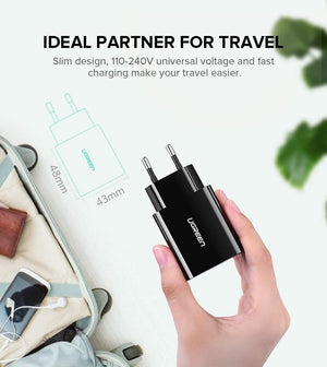 Planet Gates China / 18W PD Charger Ugreen  18W USB Charger Quick Charge 3.0 Mobile Phone Charger for iPhone Fast QC 3.0 PD Charger for Huawei Samsung Galaxy S9+