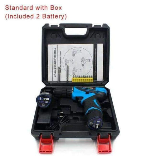 Planet Gates China / 2 battery Standard EIDEVO 12V Electric Drill Lithium Battery Cordless Drill Power Tools Electric Screwdriver Mini Drill with Box Electric Drill