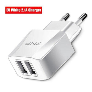 Planet Gates China / 2 Port EU Charger ZNP 2 Port USB Charger Mobile Phone USB Charger Fast Charging Wall Charger For iPhone Samsung Xiaomi 2.1A Max Charger