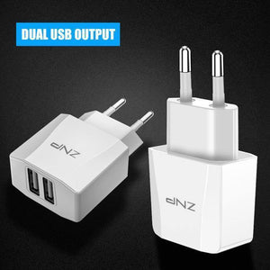Planet Gates China / 2 Port EU Charger ZNP 2 Ports USB Charger For iPhone X 8 7 iPad Fast Wall Charger EU Adapter For Samsung S9 Xiaomi Mi 8 Mobile Phone Charger