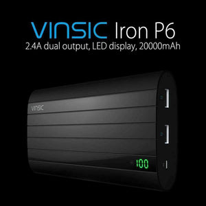 Planet Gates China / 20000mAh Power bank Vinsic Iron P6 20000mAh Power Bank External Battery Charger Dual USB for iPhone X  iPhone 8 Samsung HTC
