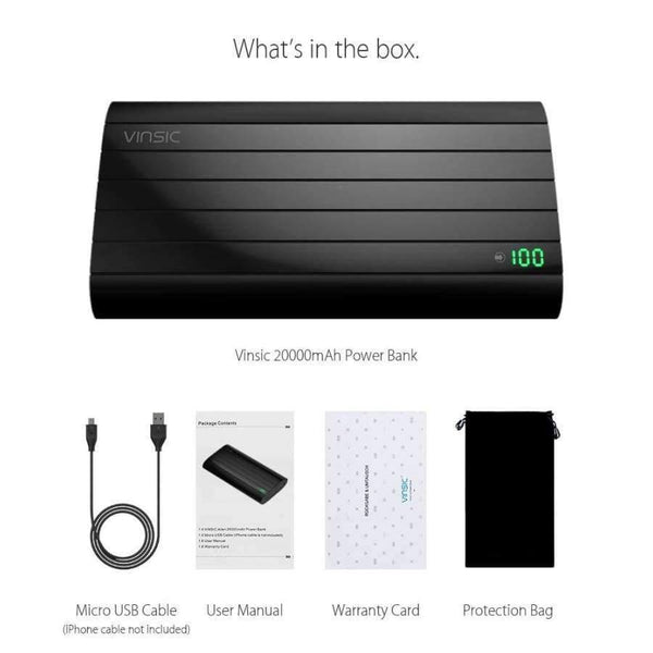 Planet Gates China / 20000mAh Power bank Vinsic Iron P6 20000mAh Power Bank External Battery Charger Dual USB for iPhone X  iPhone 8 Samsung HTC