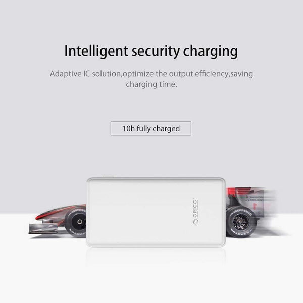 Planet Gates China / 20000mAh White ORICO 20000mAh 3 USB Power Bank 5V/2A*2+5V1A*1 External Battery Mobile Backup Bank Charger with Flashlight Universal White