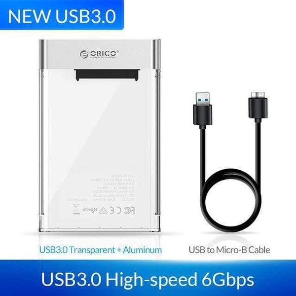 Planet Gates China / 2129U3 2139U3 Hard Drive Enclosure 2.5 inch Transparent USB3.0 Hard Drive Enclosure Support UASP Protocol for 7-9.5 mm HDD