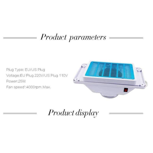 Planet Gates China / 25w 220V EU Plug Nail Dust Collector Nail Art Nails Manicure Machine Manicure Tools Equipment Nail Art Vacuum Cleaner Machine Manicure EU/US plug