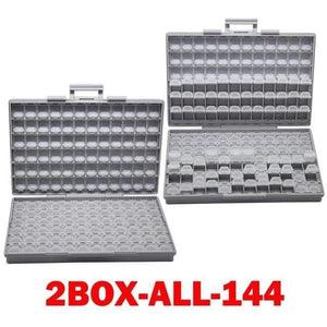 Planet Gates China / 2BOX-ALL-144 SMD storage SMT resistor capacitor Electronics Storage Cases & Organizers transparent toolbox storage box plastic BOXALL