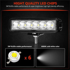 Planet Gates China / 2Pcs Double Color 1/2Pcs 6 inch 18W LED Work Light Flood Beam Spotlight Truck Light For Jeep Motorcycles Offroad 4x4 ATV 4WD SUV UAZ Car Fog Light
