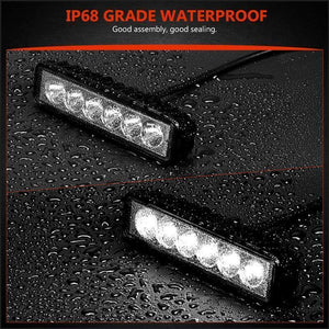 Planet Gates China / 2Pcs Double Color 1/2Pcs 6 inch 18W LED Work Light Flood Beam Spotlight Truck Light For Jeep Motorcycles Offroad 4x4 ATV 4WD SUV UAZ Car Fog Light