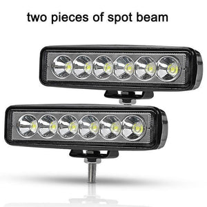 Planet Gates China / 2Pcs Spot Beams 1/2Pcs 6 inch 18W LED Work Light Flood Beam Spotlight Truck Light For Jeep Motorcycles Offroad 4x4 ATV 4WD SUV UAZ Car Fog Light