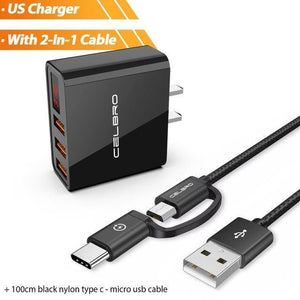 Planet Gates China / 3.4A US with cable Usb Wall Charger 3 Port 3.4a Led Display Universal Travel Charger Adapter For Mobile Phone Iphone Xiaomi Ipad Us Eu Plug