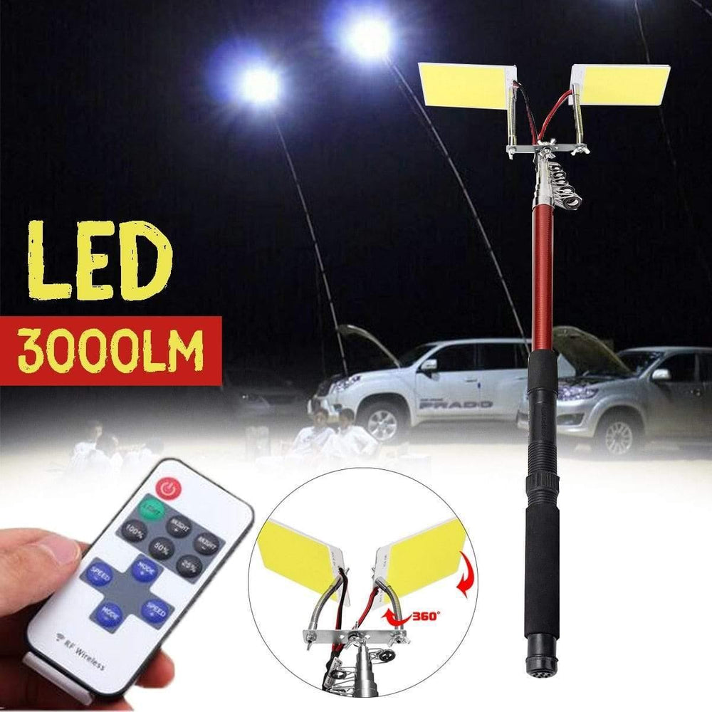 Planet Gates China 3.75M 12V Telescopic LED Fishing Rod Outdoor Lantern Remote Control Camping Lamp Light for Road Trip Self-drive Travelling