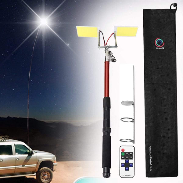 Planet Gates China 3.75M 12V Telescopic LED Fishing Rod Outdoor Lantern Remote Control Camping Lamp Light for Road Trip Self-drive Travelling