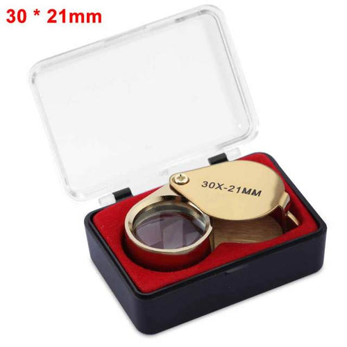 Planet Gates China / 30x-21mm gold Metal Jewelry Magnifying Glass Jewelers Eye Tool Jewellery Folding Loupe Glass Lens Magnifying Triplet Glass Jewelry Diamond