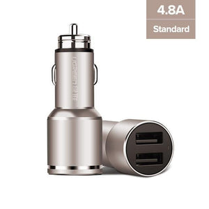 Planet Gates China / 4.8A Car Charger Ugreen USB Car Charger for Xiaomi Mini Dual Car-Charger 3.6A Universal Fast Mobile Phone Charger for iPhone X 8 7 6S Car Charger