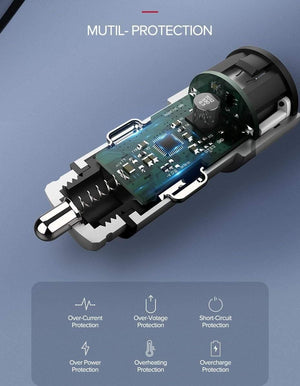Planet Gates China / 4.8A Car Charger Ugreen USB Car Charger for Xiaomi Mini Dual Car-Charger 3.6A Universal Fast Mobile Phone Charger for iPhone X 8 7 6S Car Charger