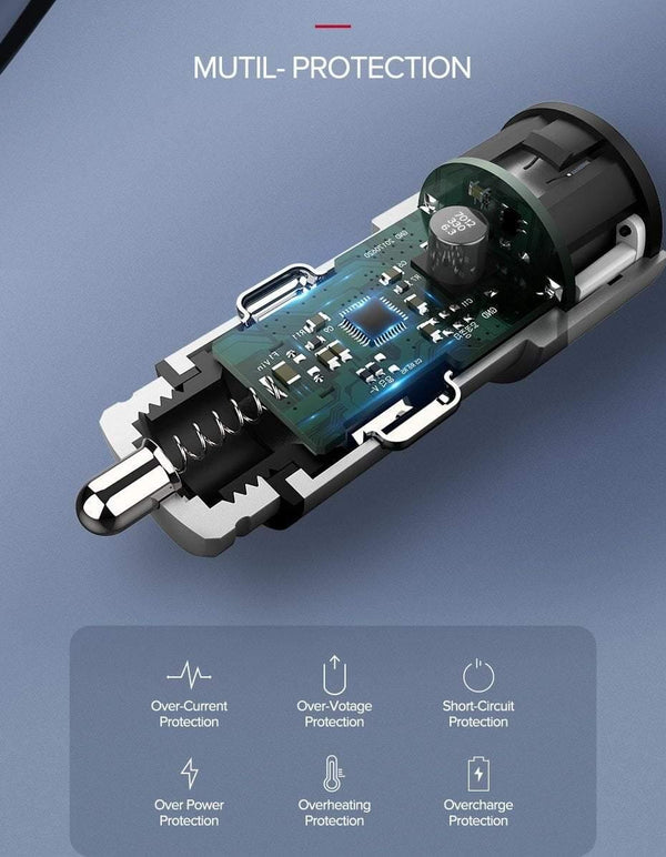 Planet Gates China / 4.8A Car Charger Ugreen USB Car Charger for Xiaomi Mini Dual Car-Charger 3.6A Universal Fast Mobile Phone Charger for iPhone X 8 7 6S Car Charger