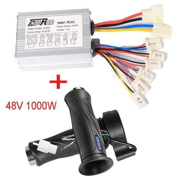 Planet Gates China / 48V 1000W 24V/36V/48V 350/500/800/1000W Motor Brush Controller Speed Throttle Twist Grip For Electric Bicycle Scooter ATV Buggy Bike