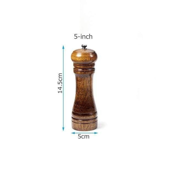 Planet Gates China / 5 inch Salt and Pepper Mills, Solid Wood Pepper Mill with Strong Adjustable Ceramic Grinder  5" 8" 10" - Kitchen Tools by Leeseph