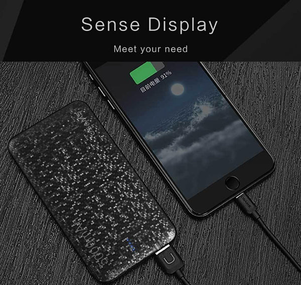 Planet Gates China / 5000mah Black Power bank USAMS Mosaic Ultra Slim 5000mAh Powerbank for iPhone Mobile Phone