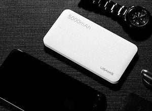 Planet Gates China / 5000mah Black Power bank USAMS Mosaic Ultra Slim 5000mAh Powerbank for iPhone Mobile Phone
