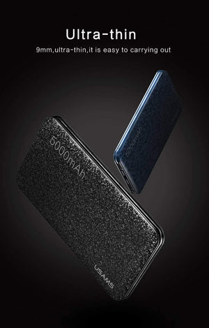 Planet Gates China / 5000mah Black Power bank USAMS Mosaic Ultra Slim 5000mAh Powerbank for iPhone Mobile Phone
