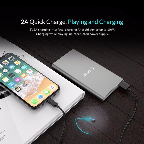 Planet Gates China / 5000mAh ORICO Quick Charge Power Bank 5000mAh USB LED Powerbank External Battery Charger For Mobile Phones Tablets Poverbank for Xiaomi