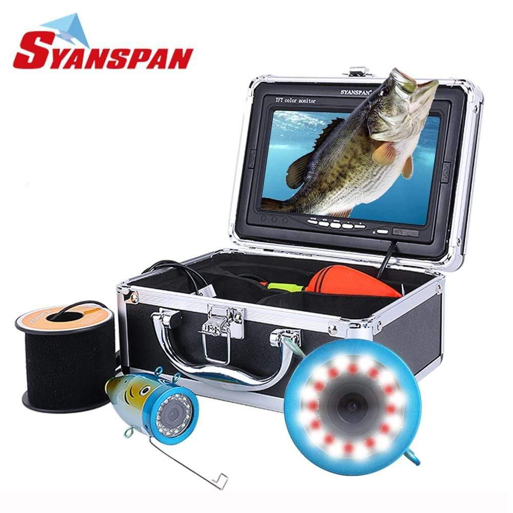 Planet Gates China / 50M-No DVR Fish Finder 15/30/50M DVR 1000TVL Underwater Hunting Video Camera for fishing 7"Monitor 24 Controllable LEDs