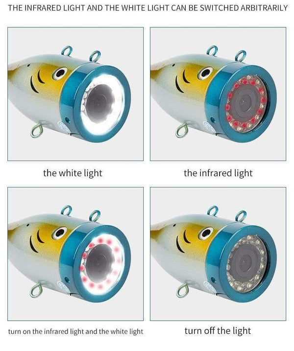 Planet Gates China / 50M-No DVR Fish Finder 15/30/50M DVR 1000TVL Underwater Hunting Video Camera for fishing 7"Monitor 24 Controllable LEDs