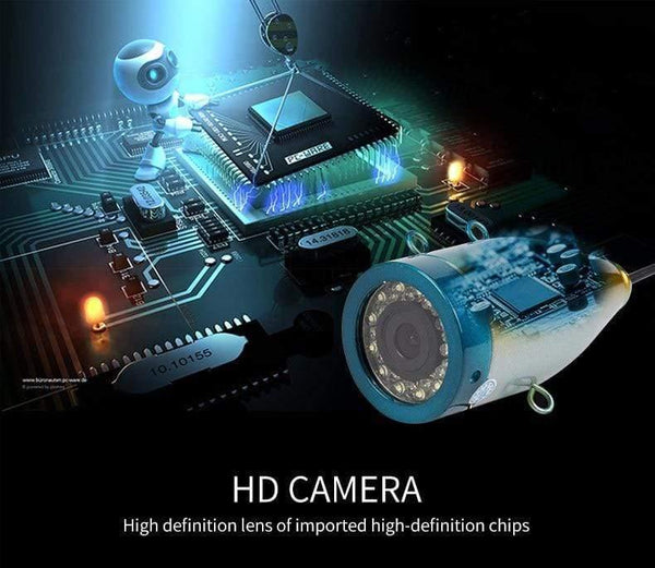 Planet Gates China / 50M-No DVR Fish Finder 15/30/50M DVR 1000TVL Underwater Hunting Video Camera for fishing 7"Monitor 24 Controllable LEDs