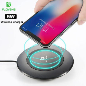 Planet Gates China / 5W Black FLOVEME 5V/2A Wireless Charger For Samsung Galaxy S8 S7 S10 Note 8 9 Qi Wireless Charging Dock For iPhone X 8 XS MAX USB Charger