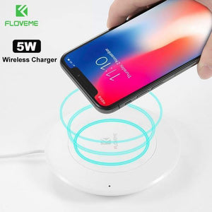 Planet Gates China / 5W White FLOVEME 5V/2A Wireless Charger For Samsung Galaxy S8 S7 S10 Note 8 9 Qi Wireless Charging Dock For iPhone X 8 XS MAX USB Charger