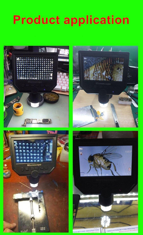 Planet Gates China 600X  digital microscope electronic video microscope 4.3 inch HD LCD soldering microscope  phone repair