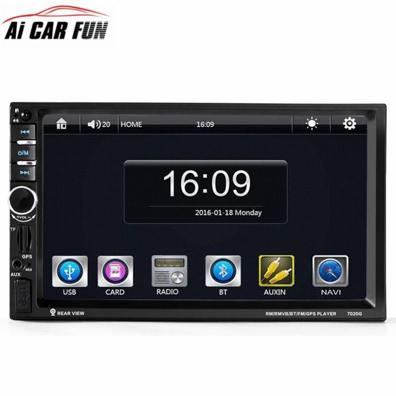 Planet Gates China / 8G card with camera Car Audio Autoradio 2 Din GPS Navigation 7 inch LCD Touch Screen Auto Radio Stereo Bluetooth Car Multimedia Player 2din