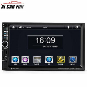 Planet Gates China / 8G card with camera Car Audio Autoradio 2 Din GPS Navigation 7 inch LCD Touch Screen Auto Radio Stereo Bluetooth Car Multimedia Player 2din