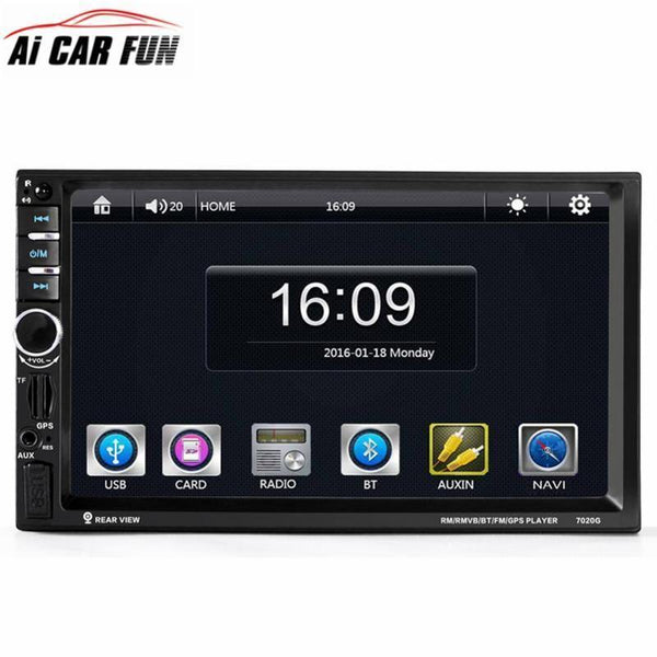 Planet Gates China / 8G card with camera Car Audio Autoradio 2 Din GPS Navigation 7 inch LCD Touch Screen Auto Radio Stereo Bluetooth Car Multimedia Player 2din