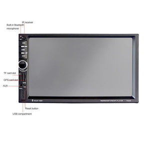 Planet Gates China / 8G card with camera Car Audio Autoradio 2 Din GPS Navigation 7 inch LCD Touch Screen Auto Radio Stereo Bluetooth Car Multimedia Player 2din