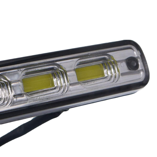 Planet Gates China / A    2 lines 2pcs White Universal DC 12V/24V COB LED Daytime Running Light Super Car DRL Lamp Installation Bracket Vehicles 12W E4
