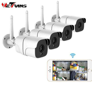 Planet Gates China / AU Plug / 1CH camera Wetrans Wireless Security Camera System 1080P IP Camera Wifi SD Card Outdoor 4CH Audio CCTV System Video Surveillance Kit Camara
