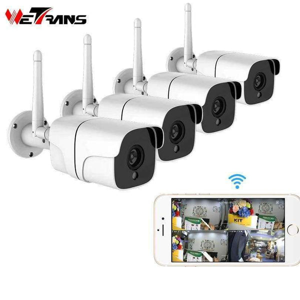 Planet Gates China / AU Plug / 1CH camera Wetrans Wireless Security Camera System 1080P IP Camera Wifi SD Card Outdoor 4CH Audio CCTV System Video Surveillance Kit Camara
