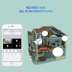 Planet Gates China / AU Plug / 1CH camera Wetrans Wireless Security Camera System 1080P IP Camera Wifi SD Card Outdoor 4CH Audio CCTV System Video Surveillance Kit Camara