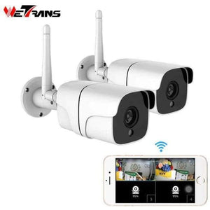 Planet Gates China / AU Plug / 2CH camera kit Wetrans Wireless Security Camera System 1080P IP Camera Wifi SD Card Outdoor 4CH Audio CCTV System Video Surveillance Kit Camara