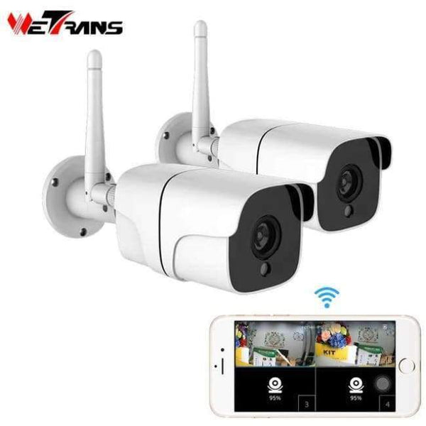 Planet Gates China / AU Plug / 2CH camera kit Wetrans Wireless Security Camera System 1080P IP Camera Wifi SD Card Outdoor 4CH Audio CCTV System Video Surveillance Kit Camara