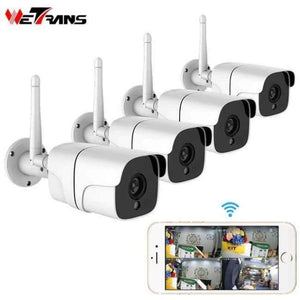 Planet Gates China / AU Plug / 4CH camera kit Wetrans Wireless Security Camera System 1080P IP Camera Wifi SD Card Outdoor 4CH Audio CCTV System Video Surveillance Kit Camara